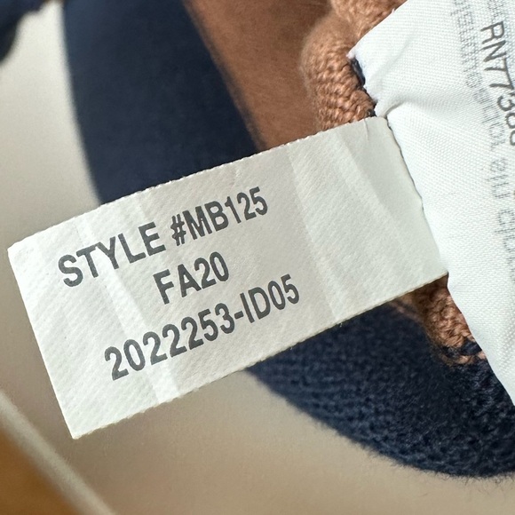 Madewell Tan and Navy Striped Luxe Long-Sleeve Tee Small - Picture 8 of 10